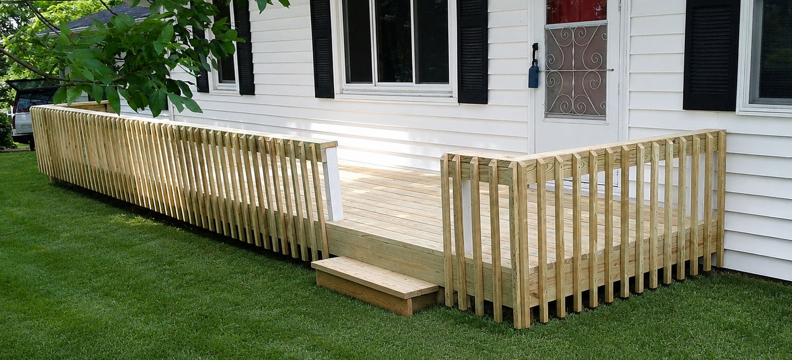 Restored backyard deck